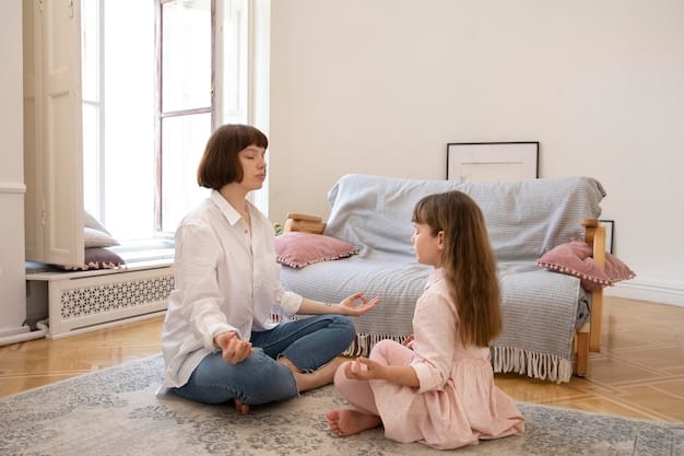 A parent is sitting with their child, listening attentively as the child expresses their feelings. The environment is calm and supportive, with soft lighting and comfortable seating.