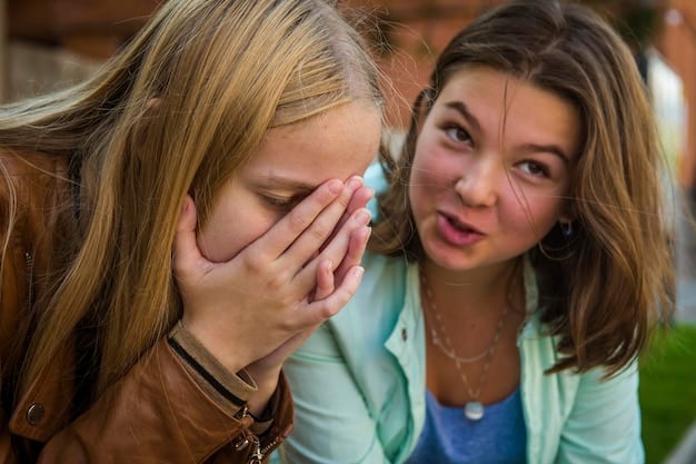 A teenage girl rolling her eyes while her mother is giving a lecture about her behaivor. The girl's body language is clearly irritated but the mom is staying calm.