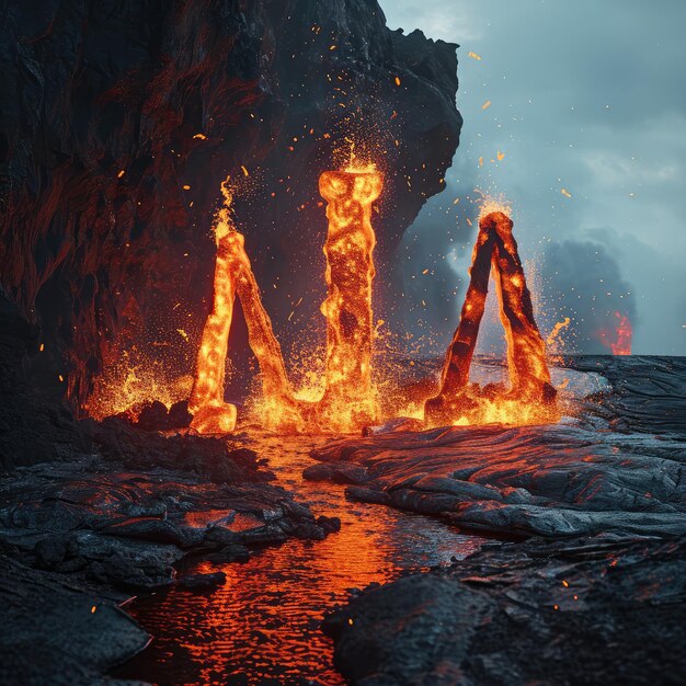 A dynamic image showing a homemade baking soda volcano erupting, with foamy 