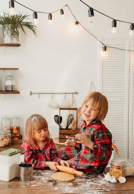 A warm and inviting kitchen scene where a parent and child are joyfully baking together. They are measuring ingredients and mixing batter, showcasing the collaborative and fun aspect of baking allergy-friendly treats. The focus is on the connection between the parent and child as they create something delicious together.