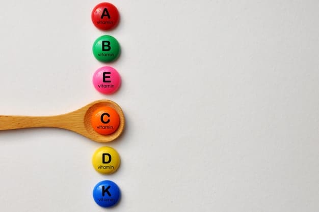 A colorful infographic illustrating the recommended daily vitamin D intake for infants in micrograms (mcg) and International Units (IU), according to the 2025 guidelines.