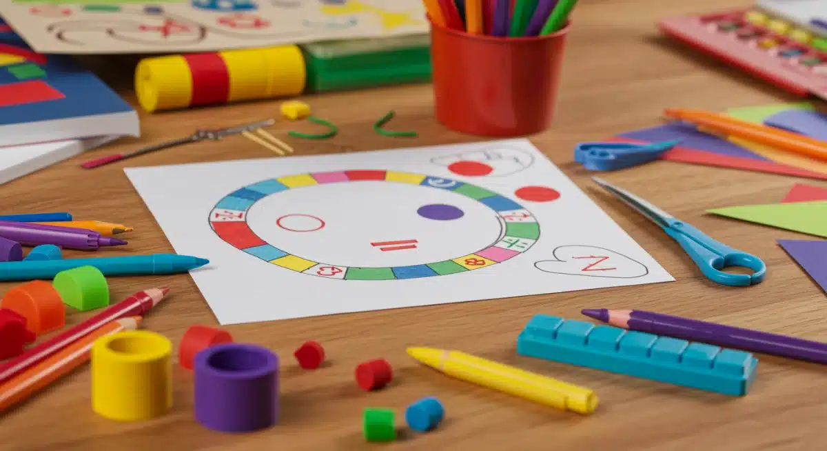 Educational craft materials and project from subscription box