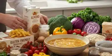 Variety of allergy-friendly ingredients for cooking