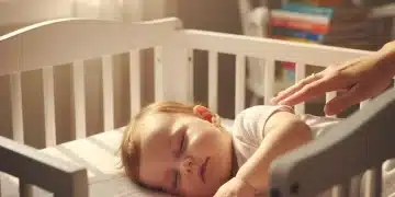 Peaceful baby sleeping in crib with soft light, symbolizing hope during sleep regression.